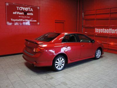 toyota corolla 2010 red sedan s gasoline 4 cylinders front wheel drive automatic 76116