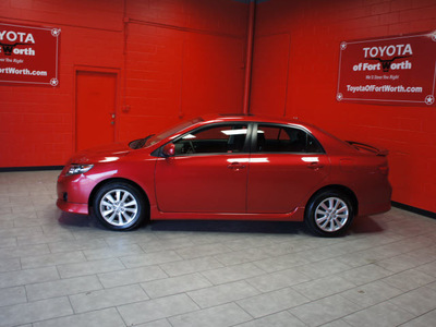 toyota corolla 2010 red sedan s gasoline 4 cylinders front wheel drive automatic 76116