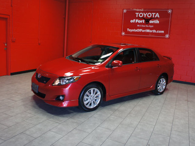 toyota corolla 2010 red sedan s gasoline 4 cylinders front wheel drive automatic 76116