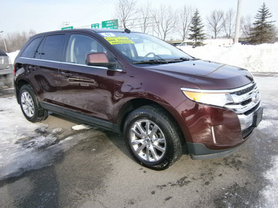ford edge 2011 maroon suv limited gasoline 6 cylinders all whee drive shiftable automatic 13502