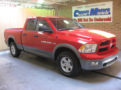 ram ram pickup 1500 2012 red outdoorsman gasoline 8 cylinders 4 wheel drive automatic 44883