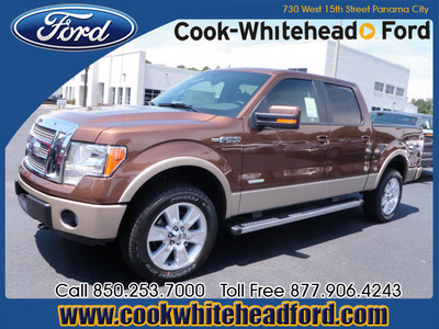 ford f 150 2012 brown lariat gasoline 6 cylinders 4 wheel drive automatic 32401