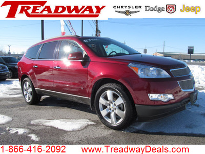 chevrolet traverse 2010 dk  red suv ltz gasoline 6 cylinders all whee drive automatic 45840