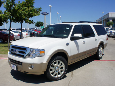 ford expedition el 2012 white suv king ranch flex fuel 8 cylinders 4 wheel drive 6 speed automatic 76205