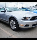 ford mustang 2012 silver coupe gasoline 6 cylinders rear wheel drive 6 speed automatic 77338