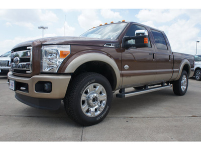 ford f 250 super duty 2012 brown lariat 2wd biodiesel 8 cylinders 4 wheel drive shiftable automatic 77505
