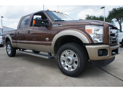 ford f 250 super duty 2012 brown lariat 2wd biodiesel 8 cylinders 4 wheel drive shiftable automatic 77505