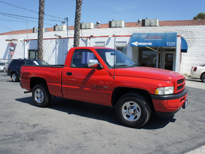 dodge ram 1500 1996 red pickup truck laramie slt gasoline v8 rear wheel drive automatic 92882
