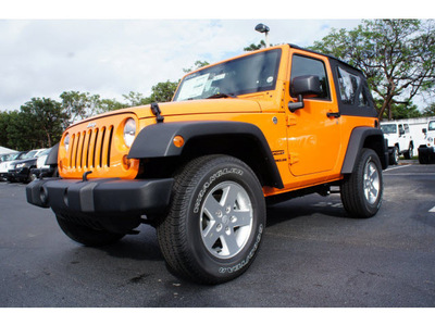 jeep wrangler 2013 orange suv sport gasoline 6 cylinders 4 wheel drive 6 speed manual 33157