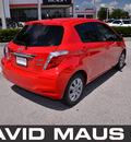 toyota yaris 2012 red gasoline 4 cylinders front wheel drive automatic 32771