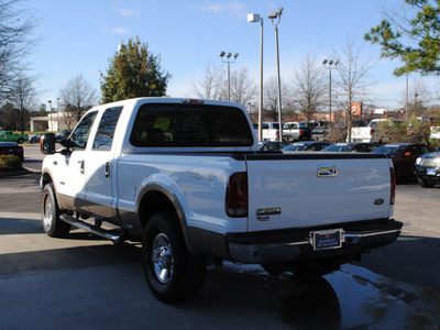ford f 250 super duty 2007 white lariat diesel 8 cylinders 4 wheel drive automatic 27616