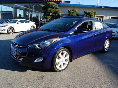 hyundai elantra 2013 dk  blue sedan limited gasoline 4 cylinders front wheel drive automatic 94010