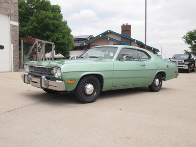 plymouth duster 1975 light green coupe 6 cylinders automatic 80301