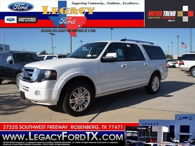 ford expedition el 2013 white suv limited flex fuel 8 cylinders 2 wheel drive 6 speed automatic 77471
