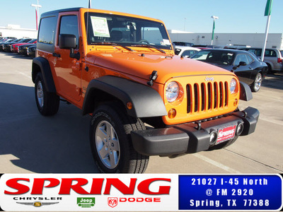 jeep wrangler 2013 orange suv sport gasoline 6 cylinders 4 wheel drive automatic 77388