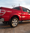 ford f 150 2010 red lariat flex fuel 8 cylinders 4 wheel drive 6 speed automatic 77521