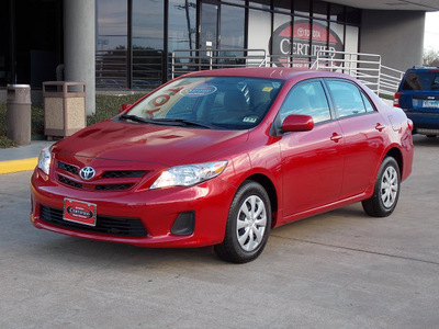 toyota corolla 2011 red sedan le gasoline 4 cylinders front wheel drive automatic 77074