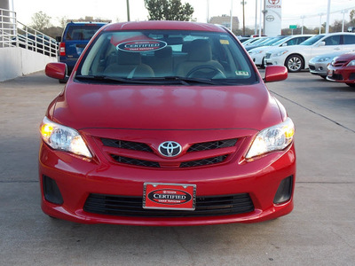 toyota corolla 2011 red sedan le gasoline 4 cylinders front wheel drive automatic 77074