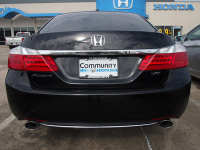 honda accord 2013 black sedan exl navi gasoline 6 cylinders front wheel drive automatic 77521