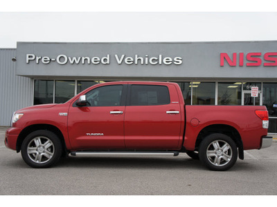 toyota tundra 2011 red limited gasoline 8 cylinders 2 wheel drive tiptronic 76502