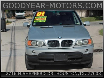 bmw x5 2001 silver suv awd gasoline 6 cylinders all whee drive automatic 77008