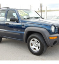 jeep liberty 2003 blue suv sport gasoline 6 cylinders rear wheel drive automatic 77020