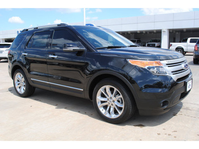 ford explorer 2013 black suv xlt flex fuel 6 cylinders 2 wheel drive automatic 77074