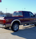 ford f 250 super duty 2011 dk  red lariat biodiesel 8 cylinders 4 wheel drive automatic 62708