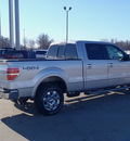 ford f 150 2013 silver lariat flex fuel 8 cylinders 4 wheel drive automatic 62708