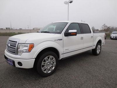 ford f 150 2012 white platinum gasoline 6 cylinders 2 wheel drive 6 speed automatic 77532
