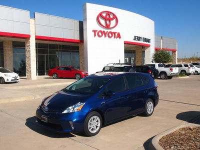 toyota prius v 2013 blue ribbon met wagon three hybrid 4 cylinders front wheel drive automatic 76049