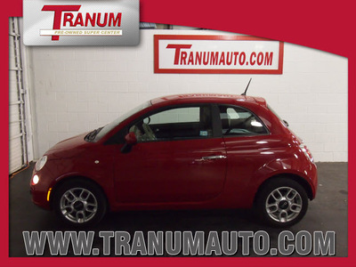 fiat 500 2012 red hatchback pop gasoline 4 cylinders front wheel drive automatic 76502