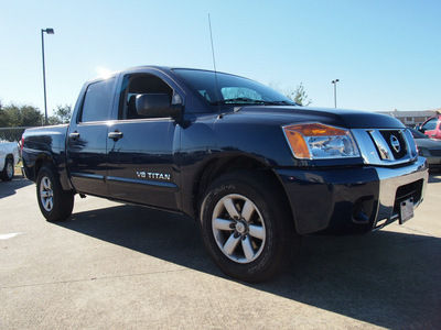 nissan titan 2012 dk  blue c c sv gasoline 8 cylinders 2 wheel drive automatic 77505