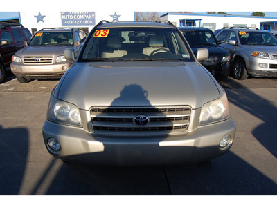 toyota highlander 2003 gold suv limited gasoline 6 cylinders all whee drive automatic with overdrive 77627