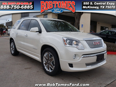 gmc acadia 2012 white suv denali gasoline 6 cylinders front wheel drive shiftable automatic 75070