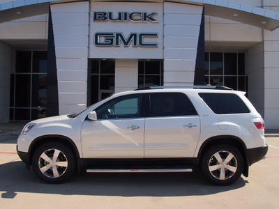 gmc acadia 2012 white suv slt 1 gasoline 6 cylinders front wheel drive automatic 75007