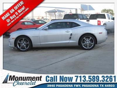 chevrolet camaro 2013 silver coupe ss gasoline 8 cylinders rear wheel drive automatic 77503