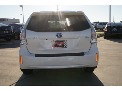 toyota prius v 2012 white wagon three hybrid 4 cylinders front wheel drive automatic 77469