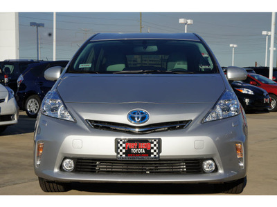 toyota prius v 2012 silver wagon five hybrid 4 cylinders front wheel drive automatic 77469