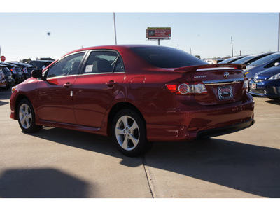 toyota corolla 2013 red sedan s gasoline 4 cylinders front wheel drive automatic 77469