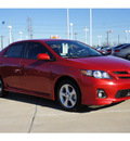toyota corolla 2013 red sedan s gasoline 4 cylinders front wheel drive automatic 77469