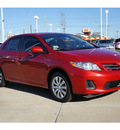 toyota corolla 2013 red sedan le gasoline 4 cylinders front wheel drive automatic 77469