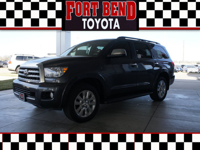 toyota sequoia 2013 gray suv platinum gasoline 8 cylinders 2 wheel drive automatic 77469