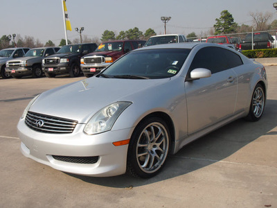 infiniti g35 2007 silver coupe gasoline 6 cylinders rear wheel drive automatic 77388
