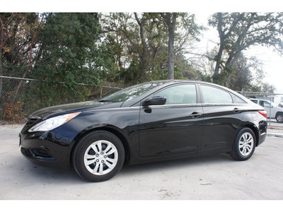 hyundai sonata 2011 black sedan gls gasoline 4 cylinders front wheel drive automatic 78744