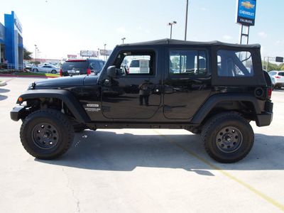 jeep wrangler unlimited 2010 black suv sport gasoline 6 cylinders 2 wheel drive automatic 78130