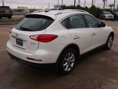 infiniti ex35 2008 moonlight white journey gasoline 6 cylinders rear wheel drive shiftable automatic 77074