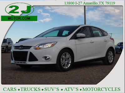ford focus 2012 white hatchback sel flex fuel 4 cylinders front wheel drive automatic 79119
