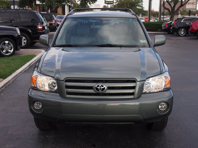 toyota highlander 2007 lt  green suv gasoline 6 cylinders front wheel drive automatic 77074