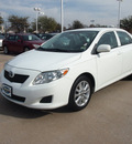 toyota corolla 2009 white sedan le gasoline 4 cylinders front wheel drive automatic 75093